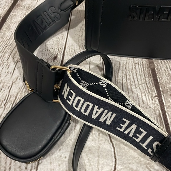 Steve Madden Bevie Satchel Bag Black DT623890 - Picture 2 of 8